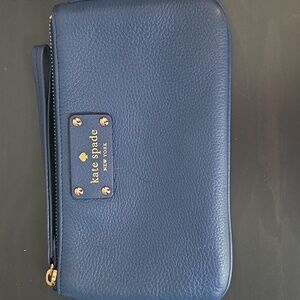 Kate Spade Navy Leather Wristlet